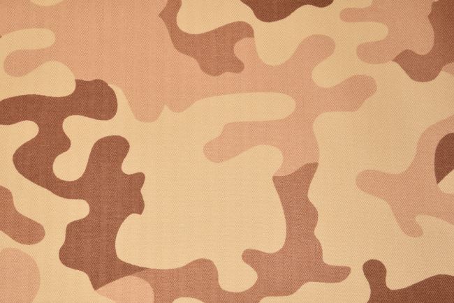 Camouflage fabric in brown color with water-repellent treatment 101304/11
