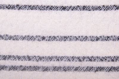 Wool coat fabric in cream color with stripe NS2019 (1)