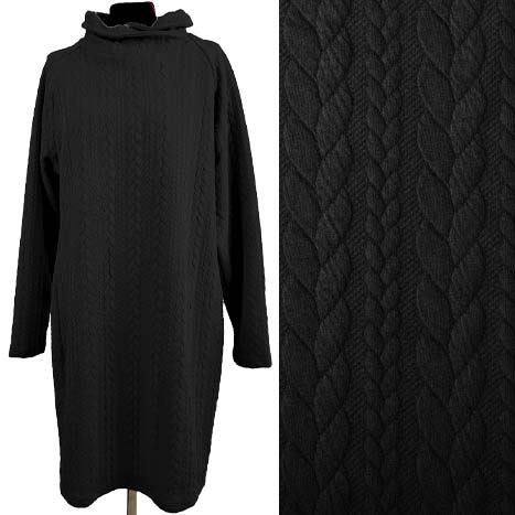 Knitwear in black color with braids 13423/999