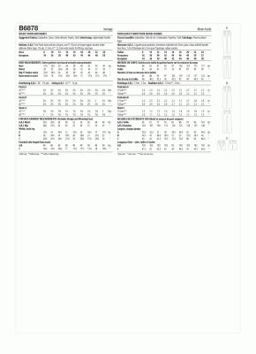 Butterick fit for women's trousers in size 42-50 B6878-F5 (1)