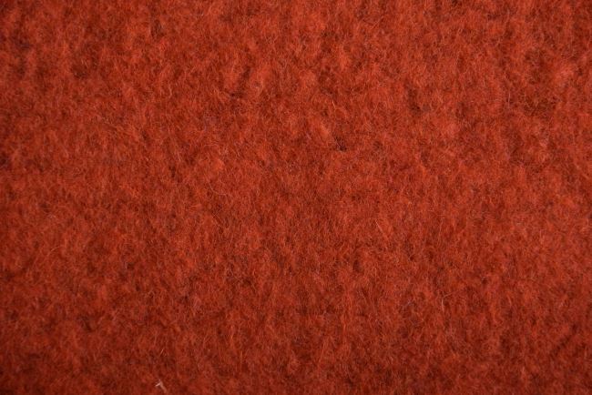 Boiled wool in dark orange color 00669/056