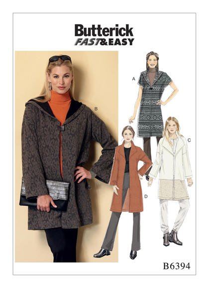 Butterick cut for women's jacket in size LRG-XXL B6394-ZZ