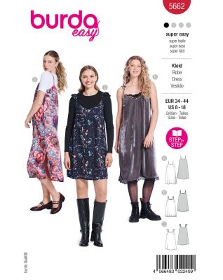 Pattern for women's strapless dress in size 34-44 5662