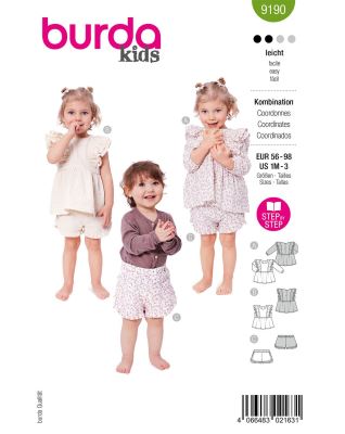 Cut for children's set in size 56-98 9190