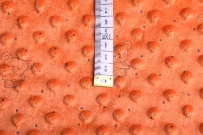 Minky fleece in brick color with koala print 15876/445 (2)