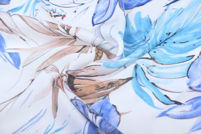 Cream-colored viscose fabric with flower print MI19998/602 (4)