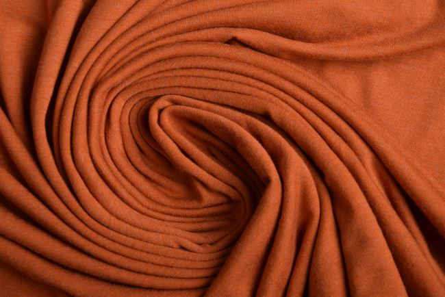 Viscose knit in dark orange color 12212/281