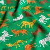 Cotton knitwear in green with animal print 21838/025