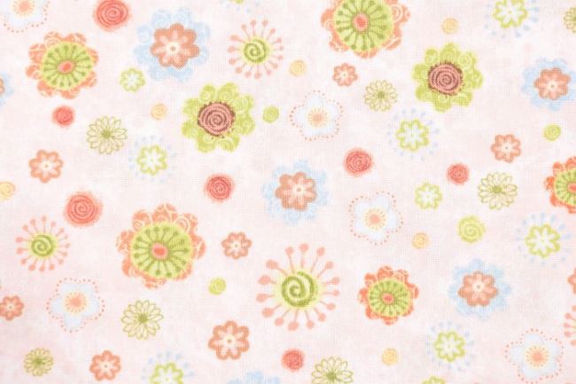American cotton patchwork with painted flowers 199PYOPM/93