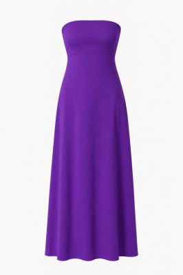 Set for sewing strapless dresses made of functional knitwear in purple color SET111 (1)
