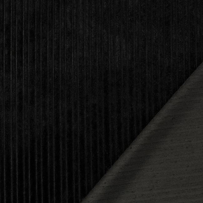 Nicky velor in black with ribbing 210300.5001