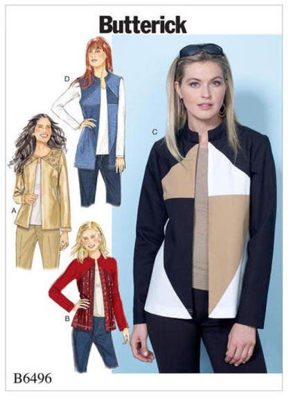 Butterick cut for women's jacket in size 34-42 B6496-A5