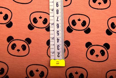 1 m viscose knit in dark old pink with panda print DS-KUP109 (1)