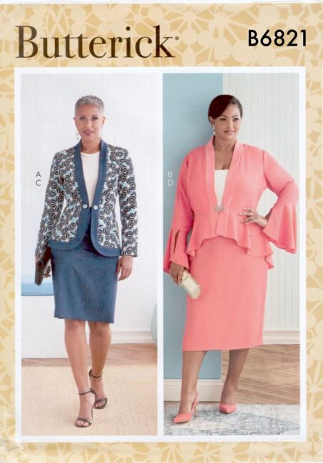 Butterick fit for skirt and jacket in size 34-42 B6821-B5
