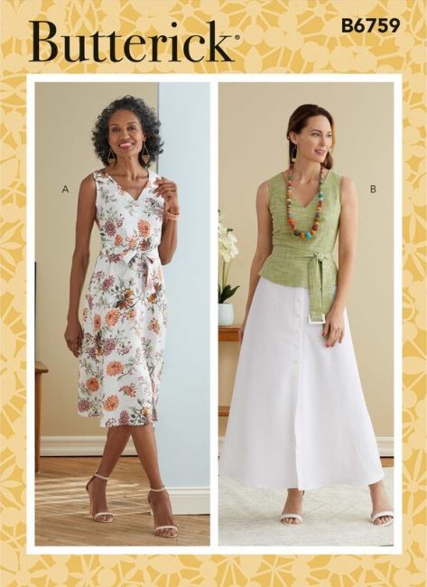 Butterick cut for dresses in sizes 40-48 B6759-E5