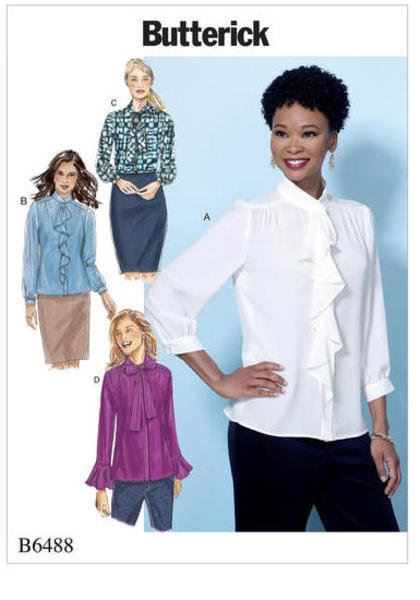 Butterick cut for women's blouse in size 32-42 B6488-A5