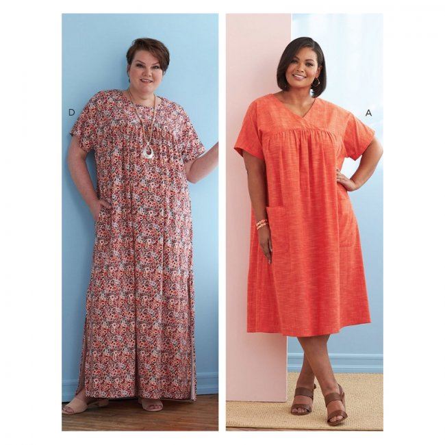 Butterick cut for a loose dress in size 26W-32W B6755-KK