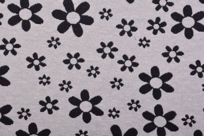 Decorative fabric with a twill pattern of flowers 2450/005