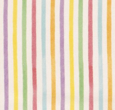Decorative fabric in cream color with digital stripe print 01651/050