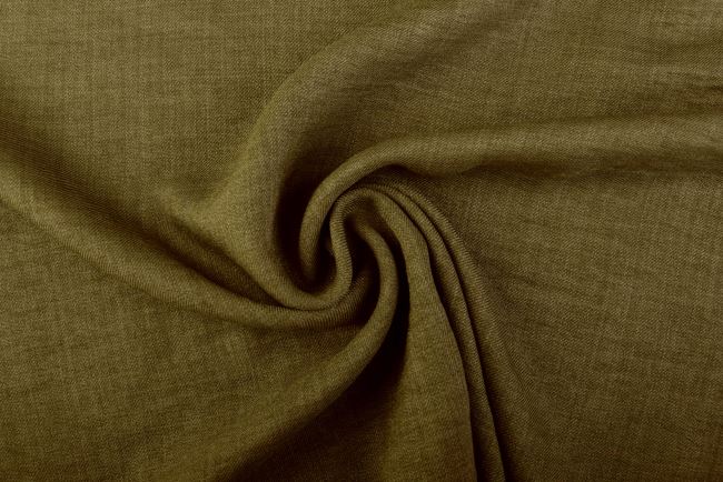 Costume fabric in khaki color with a linen look 15696/215