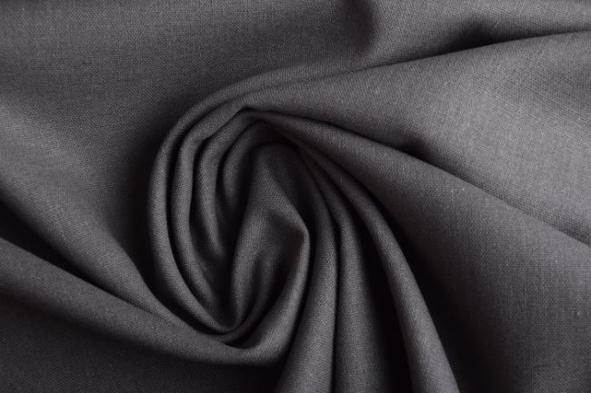 Viscose fabric with admixture of linen in brown color 13559/054