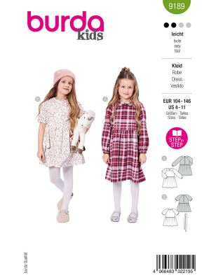 Cut for children's dresses in sizes 104-146 9189