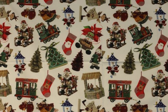 Christmas decorative fabric with digital print 1086/015