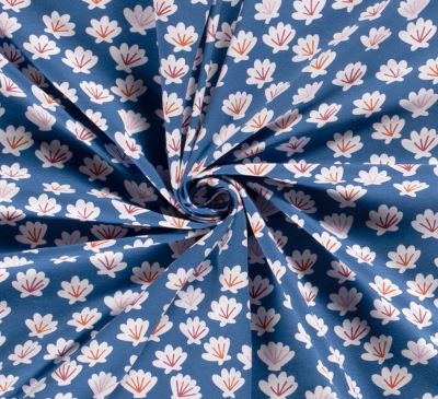 Cotton knit in blue with a shell print 19576/006 (2)