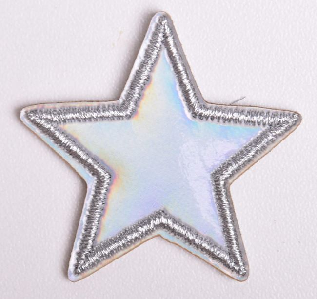 Star motif iron-on patch I-WST-XJC6701