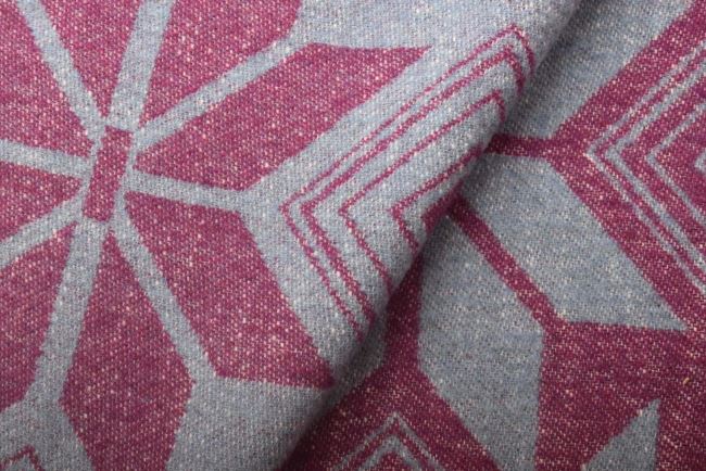 Coat fabric in blue with ornament pattern DS-GL2090/1