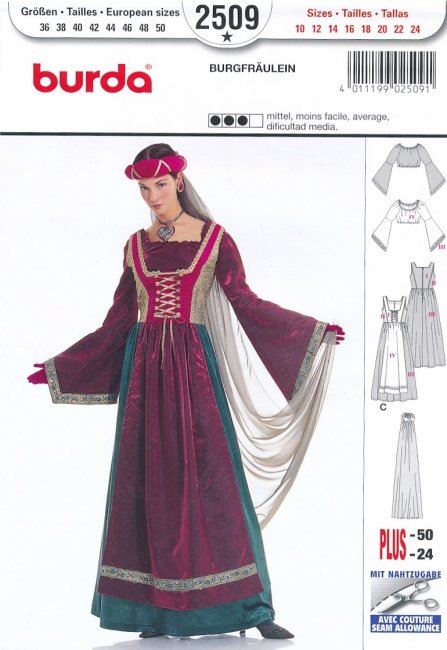 Historical dress cut 2509