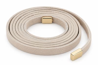 Leatherette belt in cream color ITA-PA03