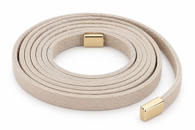 Leatherette belt in cream color ITA-PA03