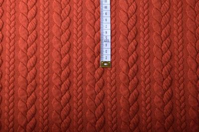 Knitwear in brick color with braids 13423/456 (2)