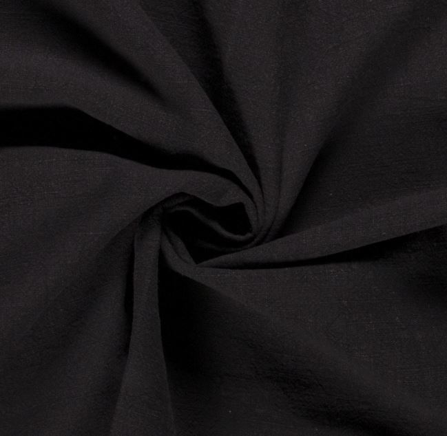 Stonewashed linen in black color 02155/069