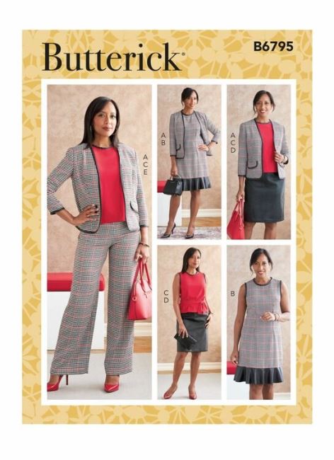 Butterick cut for women's set in size 42-50 B6795-F5