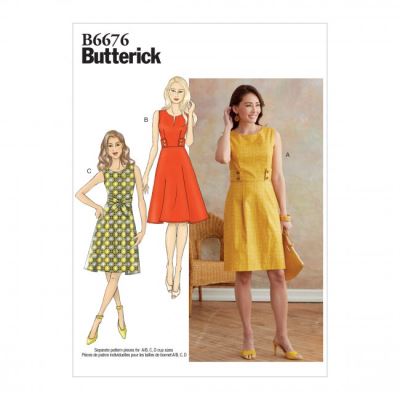 Butterick cut for women&#39;s dresses in size 36-44 B6676-A5