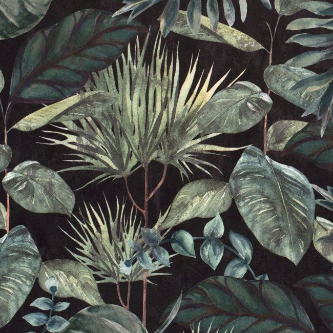 Decorative fabric with digital leaf print 01577/034