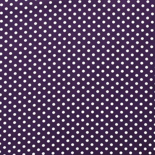 Cotton fabric in purple color with a print of small dots 05575/045