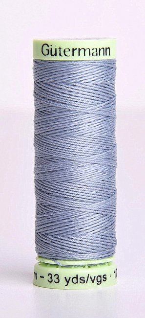 Gütermann extra strong sewing thread in light blue with a hint of gray color J-64