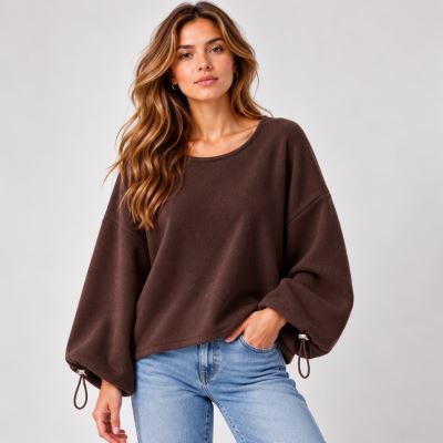 Sweater in brown color with batwing sleeves ITA-SV06 Sweater in brown color with batwing sleeves ITA-SV06