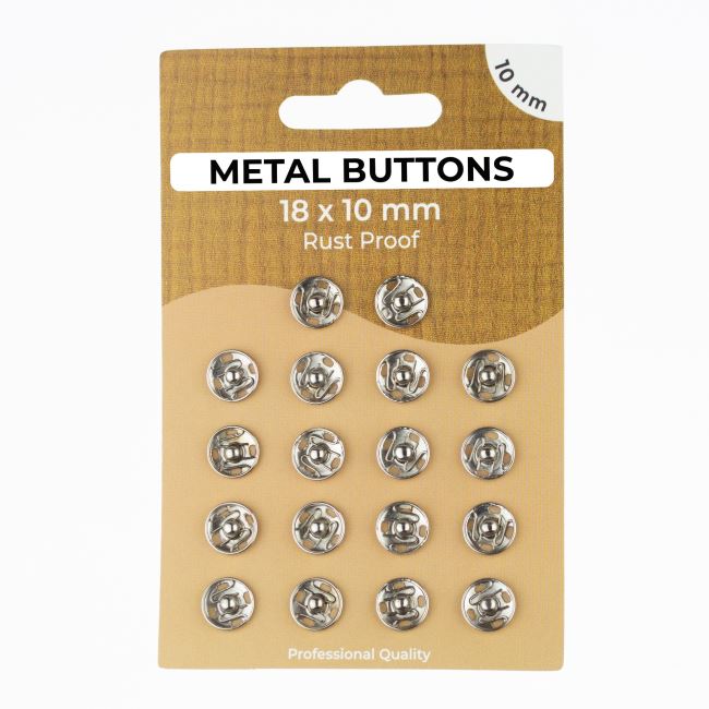 Patent - press button silver color 10 mm 185585