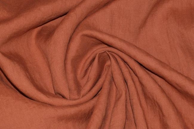 Washed linen in rust color 0872/445