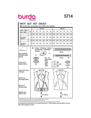 Pattern for women's vest size 36-46 5714 (1)