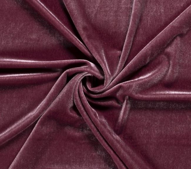 Clothing velvet with shine in old pink color 03348/013