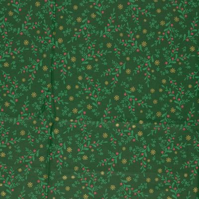 Christmas cotton fabric in green with a thematic print 60681/025 (1)