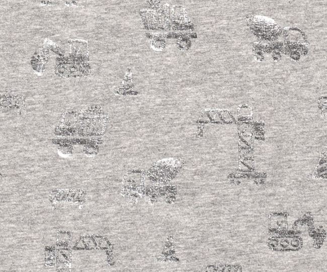 Cotton knitwear in light gray highlights with foil children's print 18164/063
