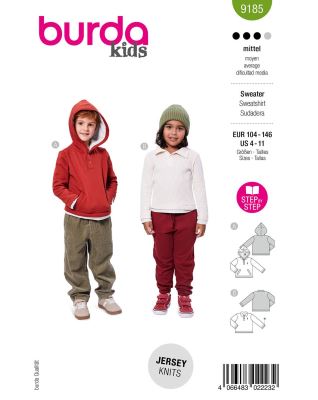 Pattern for children's sweatshirt and T-shirt in sizes 104-146 9185
