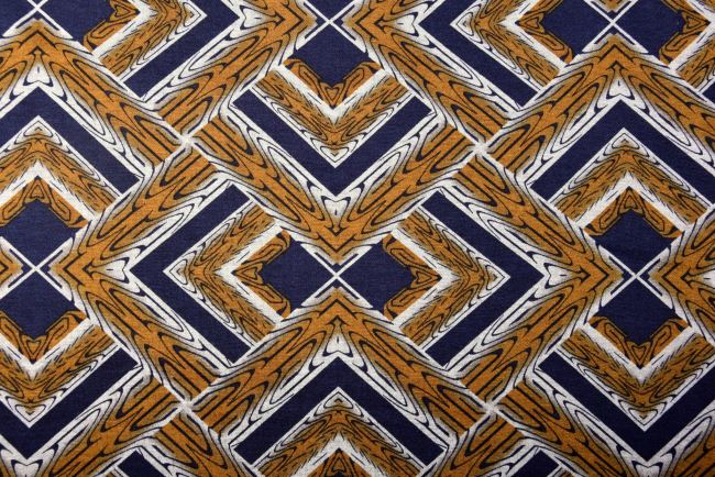 Punto di Roma in blue color with geometric pattern 18110/008