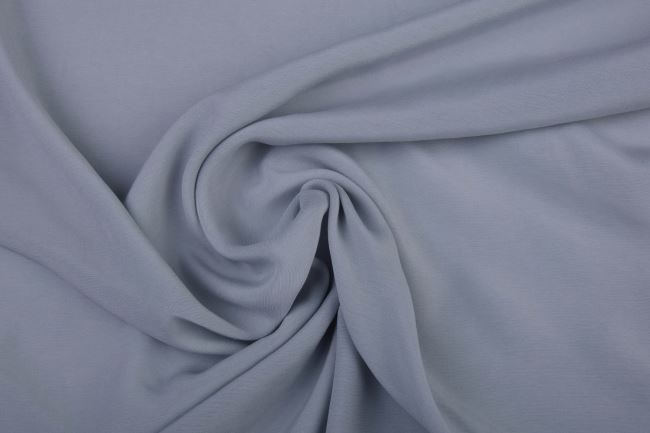 Cupro with an admixture of viscose in gray blue with a velvet surface QT099